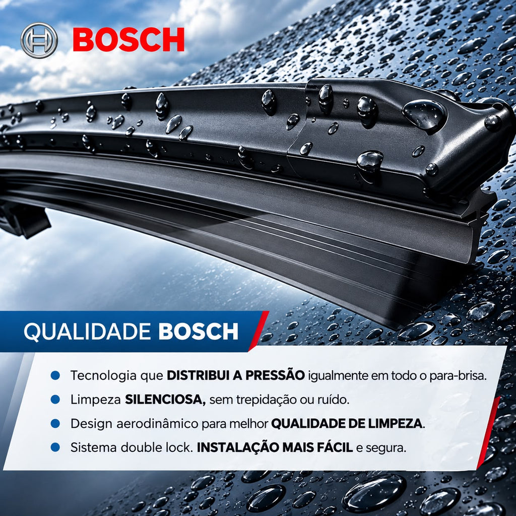 Par Palheta Limpador Parabrisa Bosch Aerofit Celta 2000 A 2016 Original