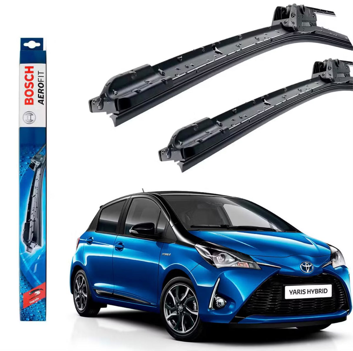 Par Palheta Limpador Parabrisa Bosch Aerofit Toyota Yaris Hatch Sedan AF24 AF14
