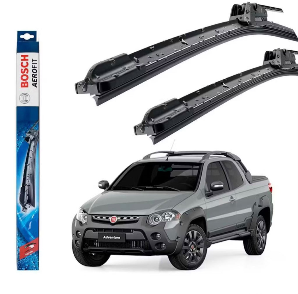 Par Palheta Limpador Parabrisa Bosch Aerofit Fiat Strada Nova Strada Original