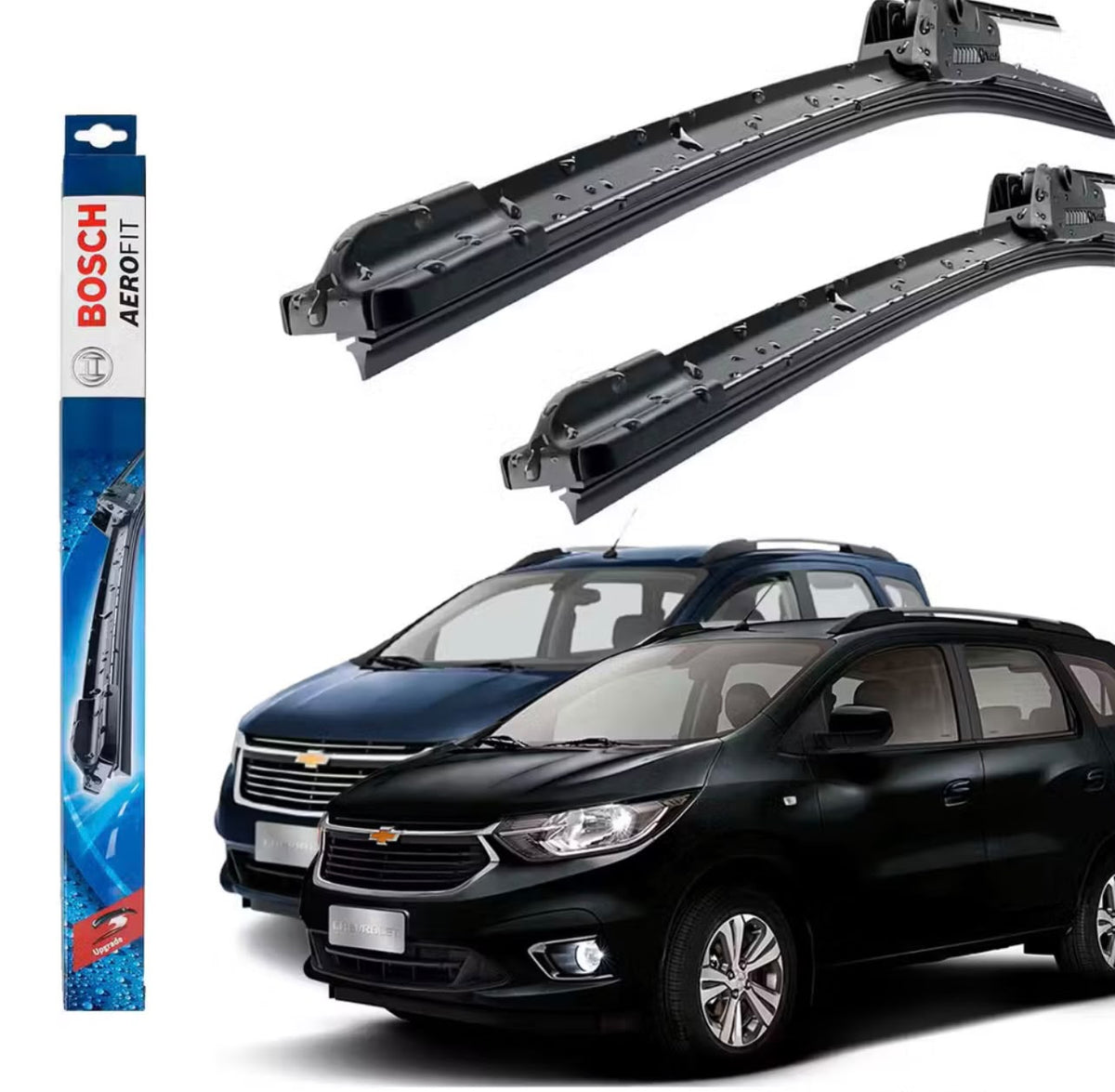 Par Palheta Limpador Parabrisa Bosch Aerofit Chevrolet Spin Activ Original