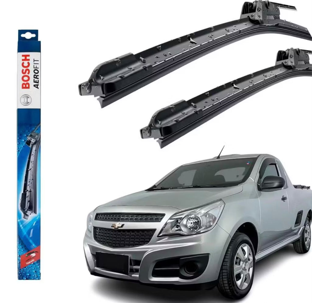 Par Palheta Limpador Parabrisa Bosch Aerofit Chevrolet Montana Nova Montana