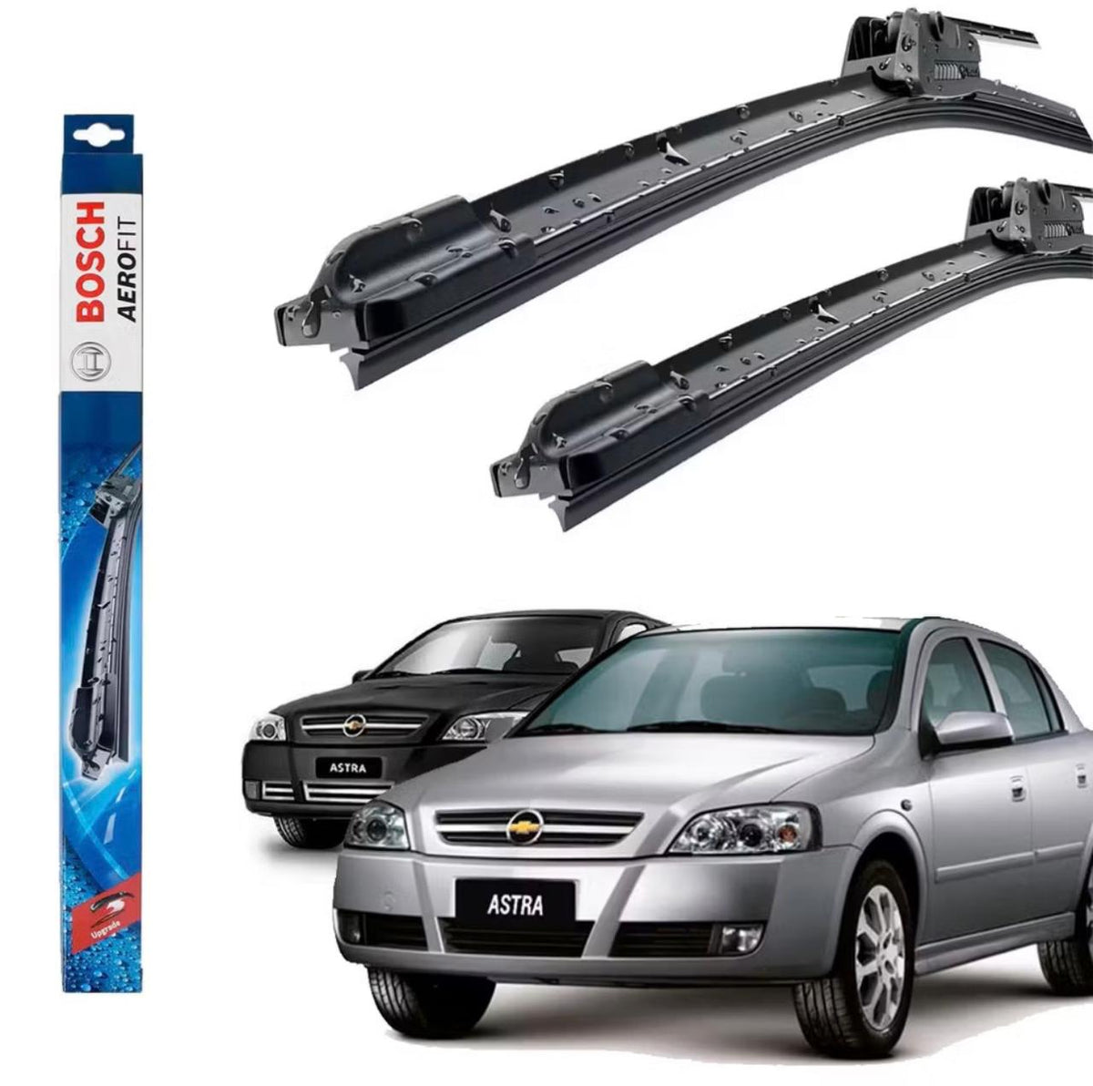 Par Palheta Limpador Parabrisa Bosch Aerofit Chevrolet Astra Hatch Sedan Original