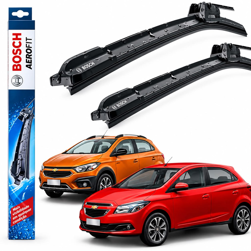 Par Palheta Limpador Parabrisa Bosch Aerofit Chevrolet Onix Plus Joy